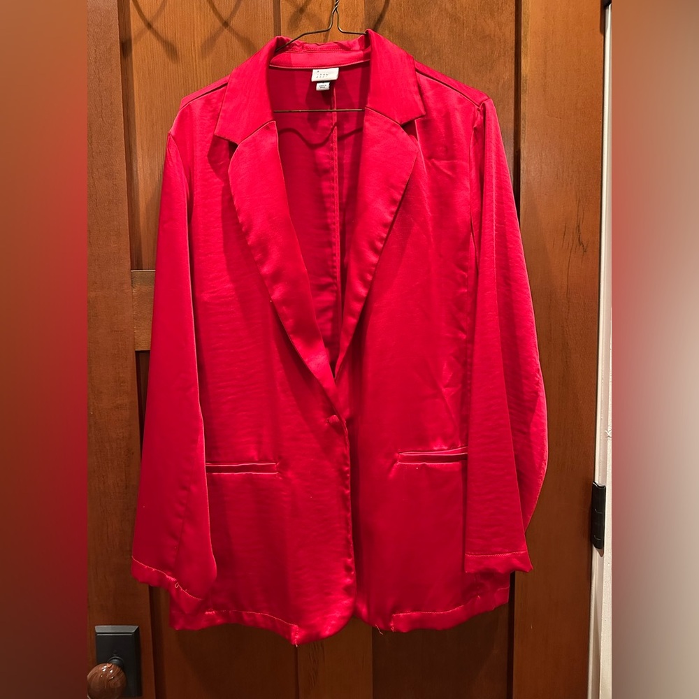 A new day satin blazer